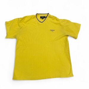 Vintage Ralph Lauren Polo Sport Yellow Shirt with Black Trim Size 2XLT
